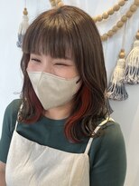 パイレーツ(Pirates Ushiwakamaru Style)&nbsp;アッシュベージュ×イヤリングオレンジ