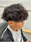 波巻きスパイラルパーマツイストパーマメンズマッシュパーマ