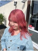 ブリーチありピンクカラー