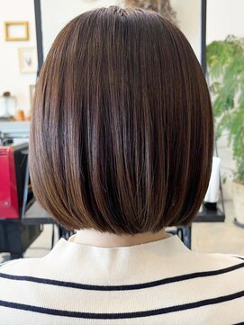 レポヘアー(Repos hair) 20代30代40代髪質改善カラーアッシュブラウン内巻きボブ透明感