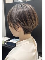 ジエクト アイロ(The Ect ilo)&nbsp;可愛い丸みショート×ベージュカラー　似合わせカット