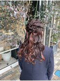 お呼ばれヘアセット☆ハーフアップ