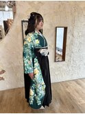 卒業式袴着付け