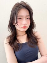 ヘアラウンジ ビーチ 青山 外苑前(hair lounge BEACH) アッシュベージュロングレイヤーかきあげバング