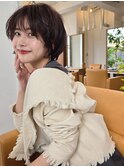 黒髪でも軽やかな大人世代のショートボブ　【middle】野村恵子