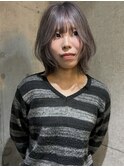 南堀江 レイヤーボブ ラベンダーグレージュ