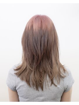 ルプラ ガーデン(le-pla garden) ルーツカラー#ピンク#ダブルカラー#ウルフ#ブリーチ#豊橋#豊川