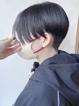 【morio 原宿】黒髪　刈り上げ　ハンサムショート　