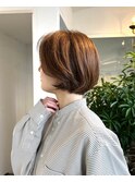 あごラインの重めショートボブ白金目黒