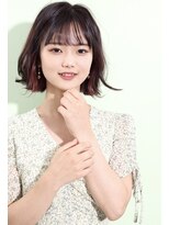 アッシュ たまプラーザ店(Ash)&nbsp;【ピンクイヤリングカラー】前下がりボブ