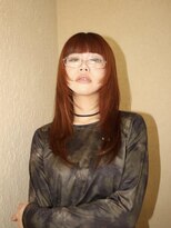 コンクリート(CONCRETE)&nbsp;orange brown×layer cut