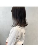 暗髪グレーで透明感カラー！