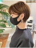 大人可愛い耳かけ丸みショート