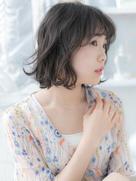 モッズヘア 越谷(mod's hair) 黒髪くすみカラーくせ毛風小顔エアリーミディa越谷20代30代40代