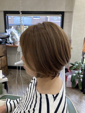 パペル(PAPEL) 大人女性似合わせカットカラー+白髪ぼかしハイライト