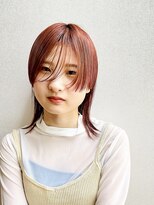 ビューティブロー ビービー(Beauty Blow B.B)&nbsp;ミディアムウルフレイヤーシースルーバングダブルカラーピンク