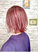 外ハネ×ボブ×ピンクカラー♪   【川口元郷】