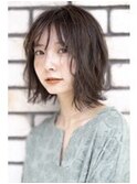 ピンクラベンダーピンクグラデーション赤髪クラシカルボブ