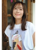 ありがとうございますモデルさん◆毛先ほどけるセミロング