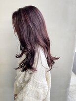 ヘアー アイス 御器所本店(HAIR ICI) 艶髪ツヤカラーピンクパープル暖色系カラーイルミナカラー