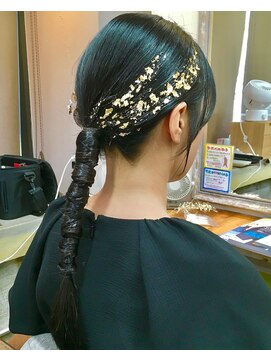 サンセリテ(suncerite) ローポニー　金箔　タイトポニー　大人かわいい☆