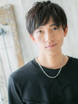 モッズヘアー メン 戸田公園店(mod's hair men)&nbsp;七三分け斜めバングスマート黒髪マッシュパーマe戸田公園