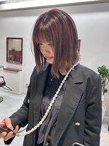 ルックアット(Look at)&nbsp;【Look at】20代30代40代ピンクベージュ切りっぱなし外ハネボブ