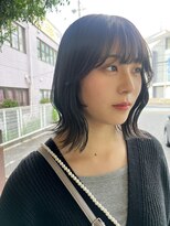 アヴァンス 西田辺(AVANCE.) オリーブグレー 外はねボブ