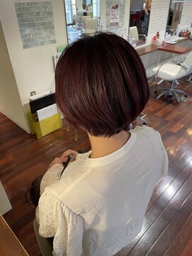 ヘアースペースブルーム プリュス 石橋店(HAIR SPACE BLOOM plus) 石橋/ピンクブラウン/艶カラー/水素カラー/秋カラー/髪質改善