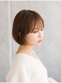 20代30代40代・前髪ありナチュラルボブ