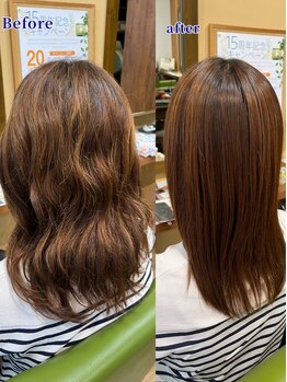 グリーンズ(Greens)の写真/マイクロバブル&水分パック付☆うねり,クセ,広がりも髪質改善トリートメント[ノフ]でお悩み解決◎