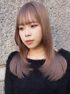 アンククロス 渋谷(ANKH CROSS) ピンクベージュ/レイヤーカット/ブリーチカラー/ピンクカラー