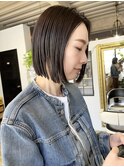 NUDE ミニボブ 切りっぱなしボブ 前下がりボブ ワンレンボブ
