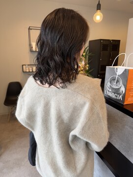 メデル(mederu) コテ巻き風デジタルパーマミディアムパーマボブパーマ大人可愛い