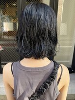 コフィー バイ メルト 吉祥寺(cofy by melt)&nbsp;【三ツ井純】ニュアンスパーマ ブルーブラック 重め前髪 ボブ
