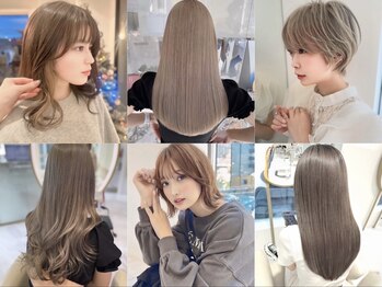 モナ 髪質改善(MONA)の写真/【名駅5分】100種類以上から選べる"ラテカラー"で触れたくなる柔らかさと透明感たっぷりの可愛さを♪