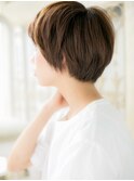 mod's天神/グレーブラウン美髪丸みショートマッシュルームヘアa