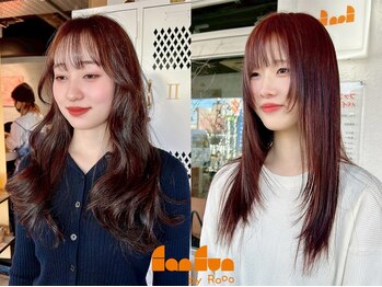 ファンファンバイルー 岐阜(fan fun by Rooo)の写真/小顔見せ×韓国ヘア◇骨格に合わせた黄金比を考えたフェイスラインで顔周りから旬を仕込む似合わせカット◎