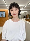 黒髪ボブ パーマ ボブ ボブパーマ ボブウルフ ボブウルフパーマ