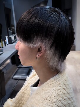 men's salon Gaudi 西宮北口店【メンズサロン ガウディ】【4月3日OPEN(予定)】 インナーカラー×メンズウルフカット