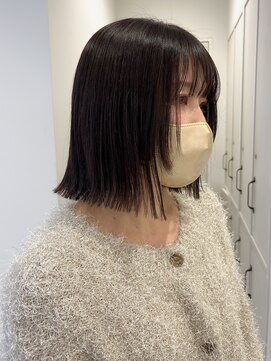 ガーデンヨコハマ(GARDEN YOKOHAMA) 【チバ】ボブ顔まわりレイヤー　ダークアッシュココアブラウン