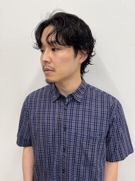 パーク(PARK) メンズセンターパートニュアンスパーマ