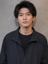 キュー(Cue_) ツーウェイ無造作アップバングショートツーブロック刈り上げ