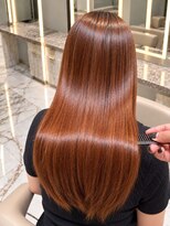 アース 渋谷店(HAIR&MAKE EARTH)&nbsp;艶髪オレンジブラウンロング