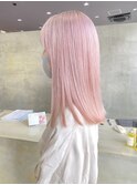 ロング×外国人風ピンクカラー