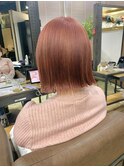 グレーベージュ レイヤーロング 前髪パーマ アッシュブラック