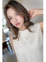 ヘアーズ ベリー 上新庄店(hairs BERRY)&nbsp;★くびレイヤーエモージュオリーブベージュレイヤーカットミディ
