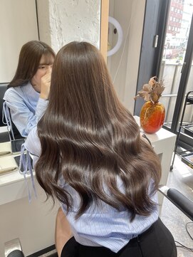 ブレンド 渋谷(BLend) 前髪アンブレラカラーこなれミディイメチェンウェーブパーマ