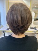 ☆20代30代40代小顔似合わせカット前髪縮毛矯正ショートボブルフ