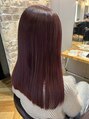 アミ 八王子(amie) ワインレッド髪質によってですが、ワンブリーチ必要○